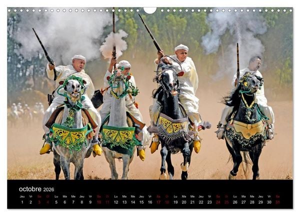 Produktbild: Les chevaux du Maroc (Calendrier mural 2026 DIN A3 vertical), CALVENDO calendrier mensuel
