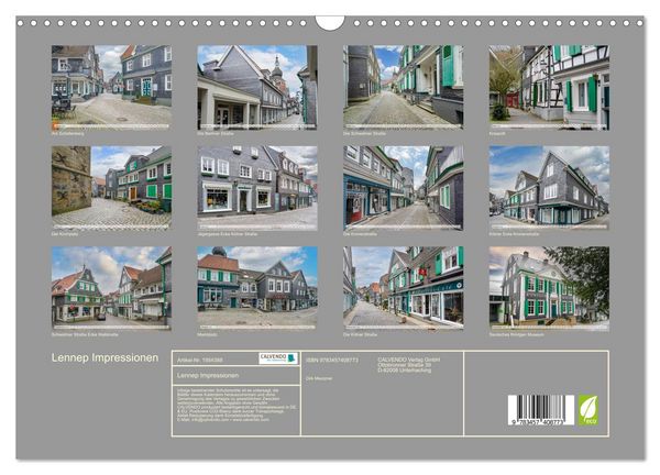 Produktbild: Lennep Impressionen (Wandkalender 2026 DIN A3 quer), CALVENDO Monatskalender
