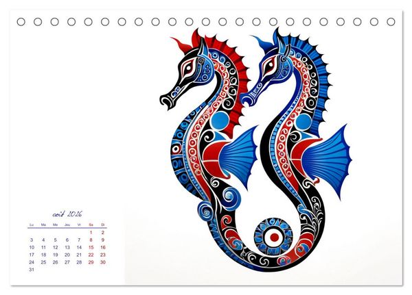Produktbild: Passion Tribale (Calendrier de bureau 2026 DIN A5 vertical), CALVENDO calendrier mensuel
