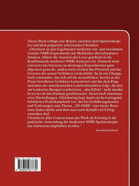 Produktbild: Strukturaufkl&auml;rung mit moderner NMR-Spektroskopie