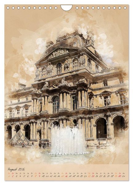 Produktbild: Paris - la Ville de l'amour (Wandkalender 2026 DIN A4 hoch), CALVENDO Monatskalender