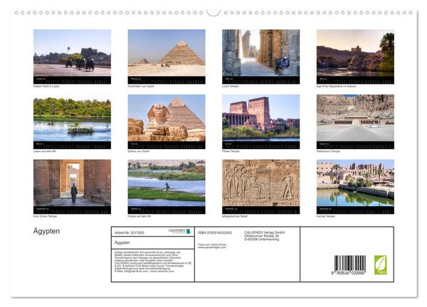 Produktbild: &Auml;gypten (hochwertiger Premium Wandkalender 2026 DIN A2 quer), Kunstdruck in Hochglanz
