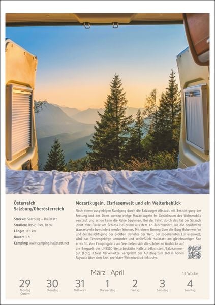 Produktbild: Campinglust Wochen-Kulturkalender 2027 - 53 unvergessliche Touren