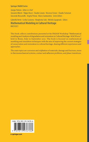 Produktbild: Mathematical Modeling in Cultural Heritage