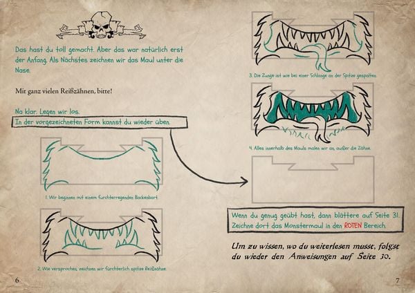 Das kleine Böse Kritzelbuch - Eine spannende Geschichte mit Monster-Zeichentipps