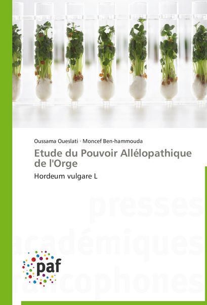 Produktbild: Etude du Pouvoir All&eacute;lopathique de l'Orge