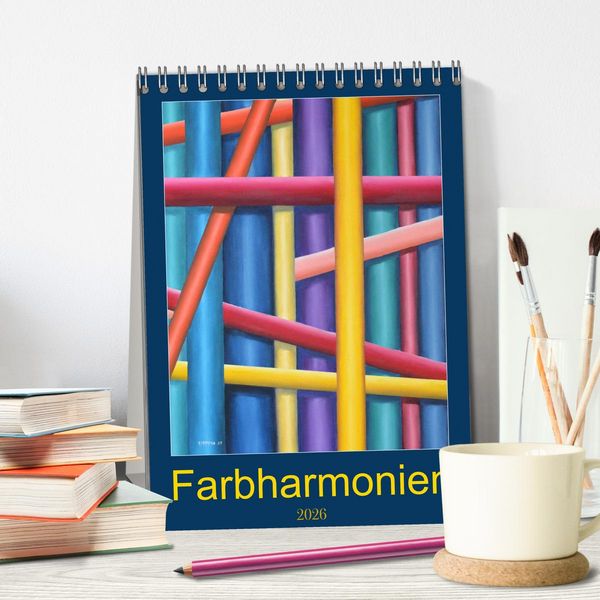 Produktbild: Farbharmonien (Tischkalender 2026 DIN A5 hoch), CALVENDO Monatskalender