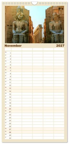 Produktbild: Familienplaner 2027 - &Auml;gypten - Impressionen mit 5 Spalten (Wandkalender, 21 x 45 cm) CALVENDO