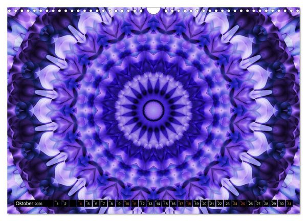 Produktbild: Energie - Mandalas, Spiritualit&auml;t durch die Farbe Lila (Wandkalender 2026 DIN A3 quer), CALVENDO Monatskalender