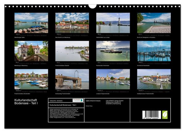 Produktbild: Kulturlandschaft Bodensee - Teil I (Wandkalender 2026 DIN A3 quer), CALVENDO Monatskalender