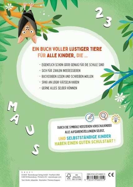 Produktbild: Mein gro&szlig;es Vorschulbuch: Buchstaben Zahlen Konzentration