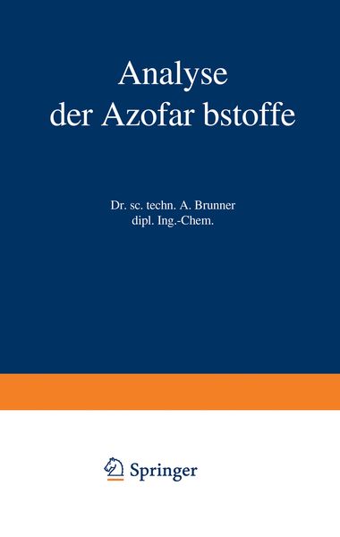 Produktbild: Analyse der Azofarbstoffe