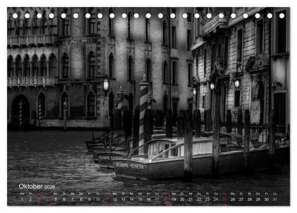 Produktbild: Venedig - Licht und Schatten (Tischkalender 2026 DIN A5 quer), CALVENDO Monatskalender