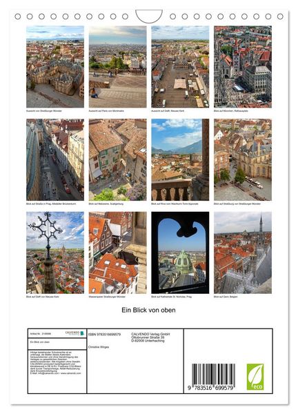 Produktbild: Ein Blick von oben (Wandkalender 2026 DIN A4 hoch), CALVENDO Monatskalender
