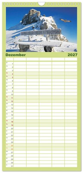 Produktbild: Familienplaner 2027 - MITTENWALD Eine Perle im Oberen Isartal mit 5 Spalten (Wandkalender, 21 x 45 cm) CALVENDO