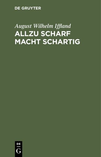Produktbild: Allzu scharf macht schartig