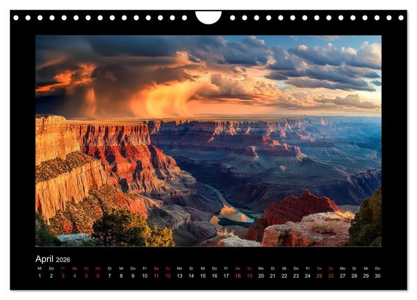 Produktbild: Nationalparks der USA - wilde Sch&ouml;nheiten (Wandkalender 2026 DIN A4 quer), CALVENDO Monatskalender