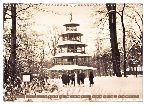 Produktbild: Spaziergang durch M&uuml;nchen &ndash; Die Stadt auf historischen Karten (Wandkalender 2026 DIN A3 quer), CALVENDO Monatskalender