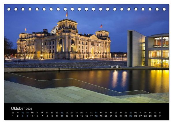 Produktbild: Metropolen zur blauen Stunde 2026 (Tischkalender 2026 DIN A5 quer), CALVENDO Monatskalender