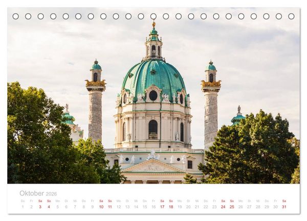 Produktbild: W I E N E R Impressionen (Tischkalender 2026 DIN A5 quer), CALVENDO Monatskalender