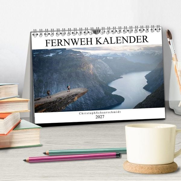 Produktbild: Fernweh Kalender (Tischkalender 2027 DIN A5 quer), CALVENDO Monatskalender
