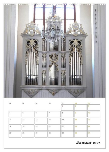 Produktbild: Orgeln zum Verlieben! (Wandkalender 2027 DIN A2 hoch), CALVENDO Monatskalender
