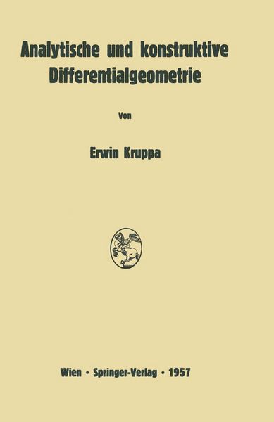 Produktbild: Analytische und konstruktive Differentialgeometrie