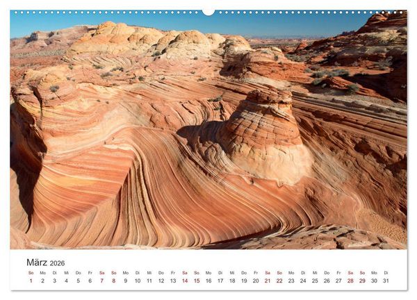 Produktbild: Paria Canyon - The Wave Naturwunder (Wandkalender 2026 DIN A2 quer), CALVENDO Monatskalender
