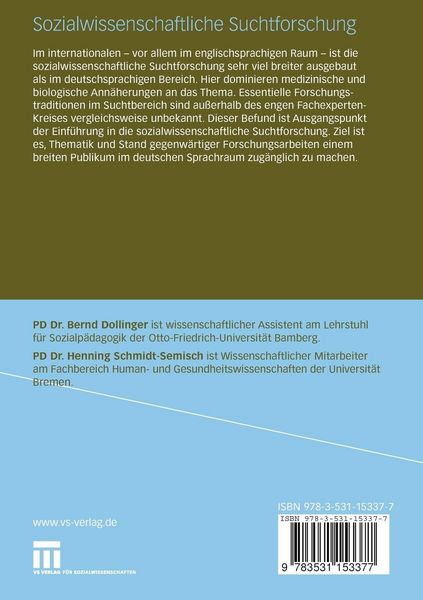 Produktbild: Sozialwissenschaftliche Suchtforschung