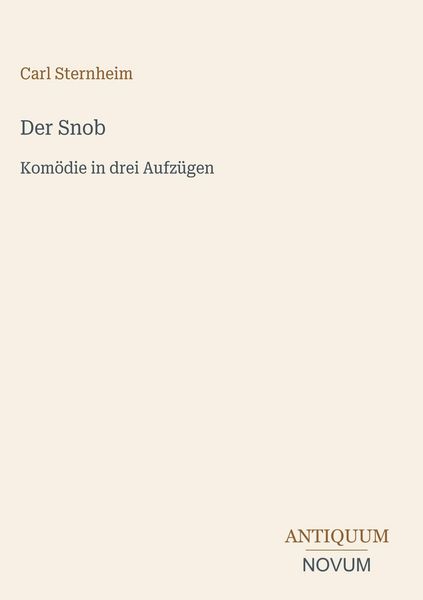 Produktbild: Der Snob