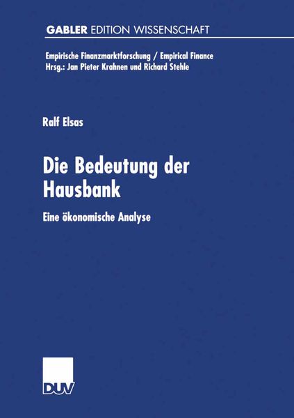 Produktbild: Die Bedeutung der Hausbank