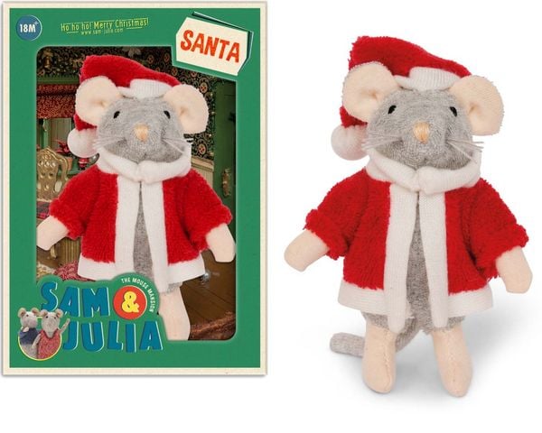 Sam & Julia: Plüsch-Maus: Santa