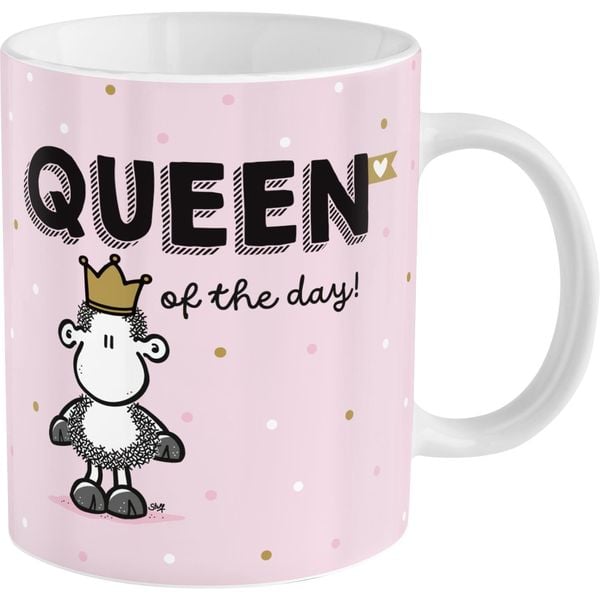 Produktbild: Sheepworld Tasse mit Kronendeckel Motiv "Queen of the day"