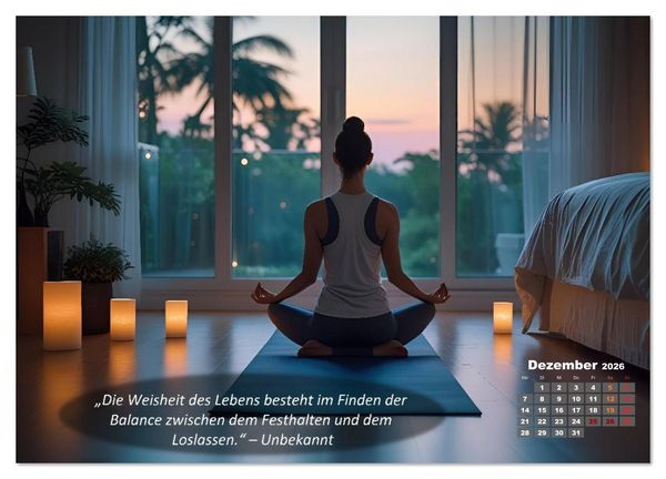Produktbild: Mit Yoga ins Bett (hochwertiger Premium Wandkalender 2026 DIN A2 quer), Kunstdruck in Hochglanz