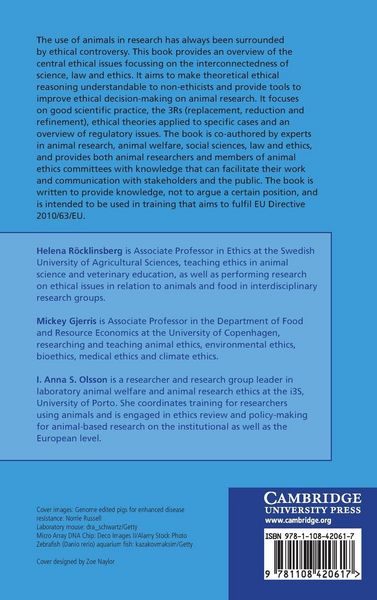 Produktbild: Animal Ethics in Animal Research