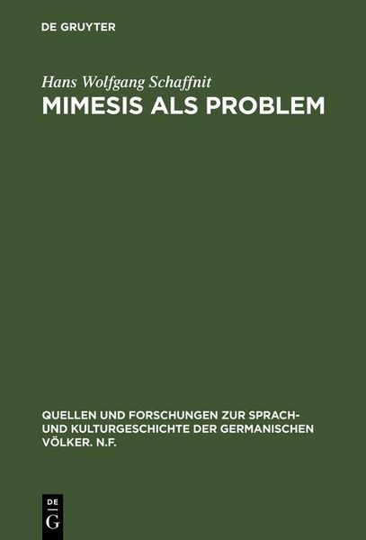 Produktbild: Mimesis als Problem