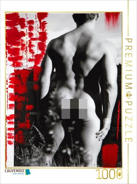 CALVENDO Puzzle Ein Motiv aus dem Kalender Männer - übermalte Aktfotografien | 1000 Teile Lege-Größe 64x48cm Foto-Puzzle für glückliche Stunden