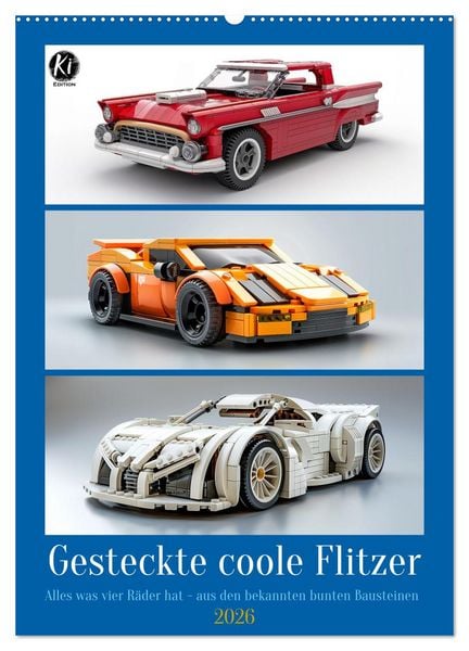 Gesteckte coole Flitzer (Wandkalender 2026 DIN A2 hoch), CALVENDO Monatskalender