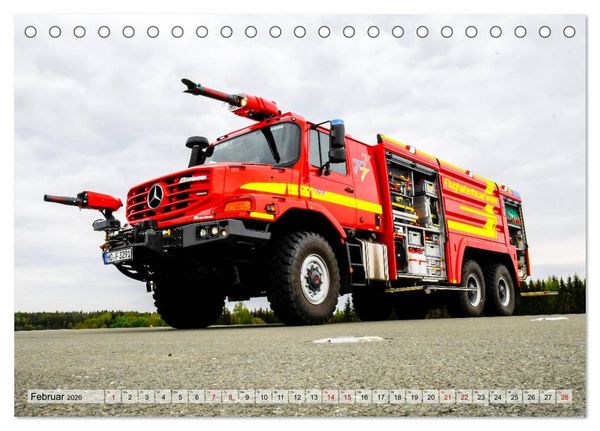 Produktbild: Feuerwehrfahrzeuge (Tischkalender 2026 DIN A5 quer), CALVENDO Monatskalender