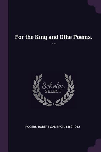 Produktbild: For the King and Othe Poems. --