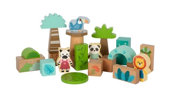 Produktbild: Holzbausteine "Jungle Friends"