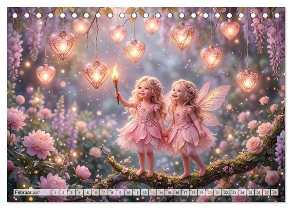 Produktbild: Im Zaubergarten der Feenkinder (Tischkalender 2027 DIN A5 quer), CALVENDO Monatskalender