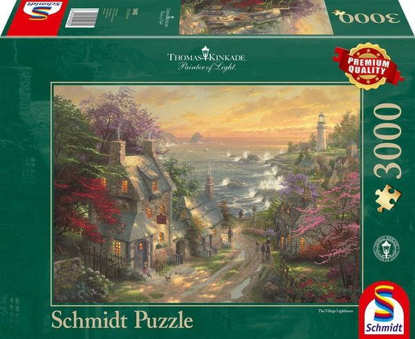 Produktbild: Puzzle Schmidt Spiele 59482 D&ouml;rfchen am Leuchtturm Thomas Kinkade 3000 Teile