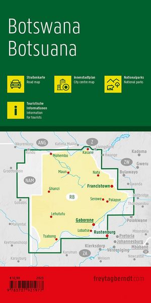 Produktbild: Botsuana, Stra&szlig;enkarte 1:1.100.000, freytag & berndt