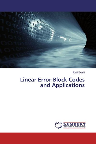 Produktbild: Linear Error-Block Codes and Applications