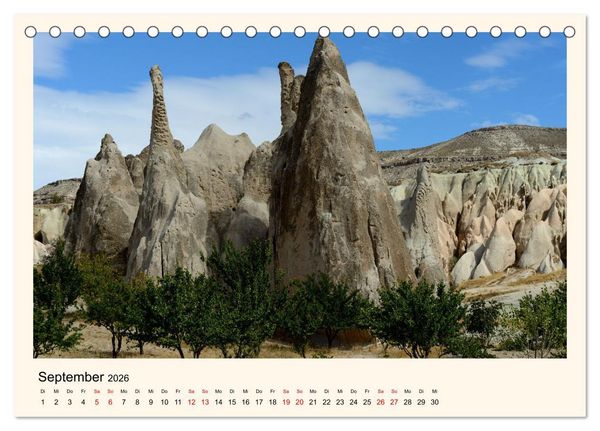 Produktbild: Kappadokien, im Land der Feenkamine (Tischkalender 2026 DIN A5 quer), CALVENDO Monatskalender