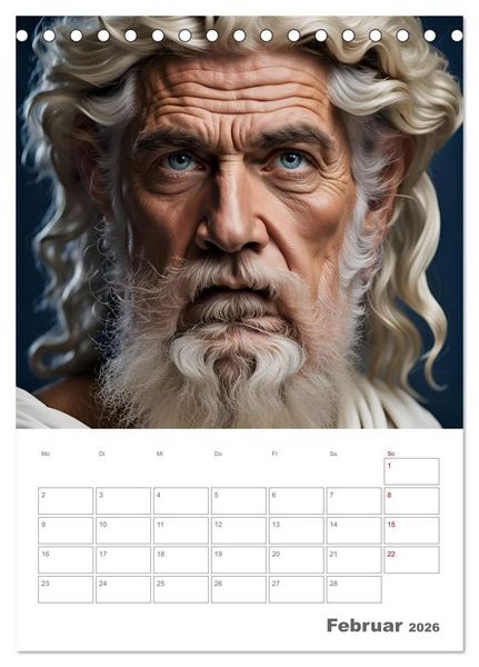 Produktbild: Gesch&ouml;pfe der griechischen Mythologie - Eine KI-Welt der griechischen G&ouml;tter, Kreaturen und Abenteurer (Tischkalender 2026 DIN A5 hoch), CALVENDO Monatskalender