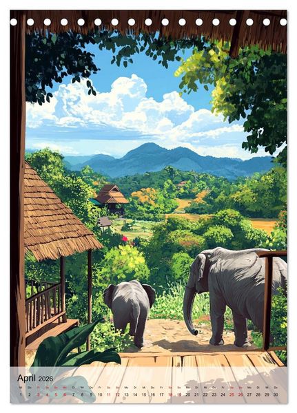 Produktbild: Thailand Fantasie (Tischkalender 2026 DIN A5 hoch), CALVENDO Monatskalender