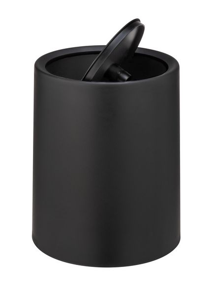 Produktbild: Schwingdeckeleimer Mod. Atri Schwarz, Fassungsverm&ouml;gen: 6 Liter