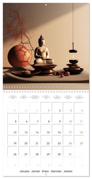 Produktbild: Instant paisible (Calendrier mural carr&eacute; 2026 30x30 cm) Calendrier double avec une page pour vos prises de notes
